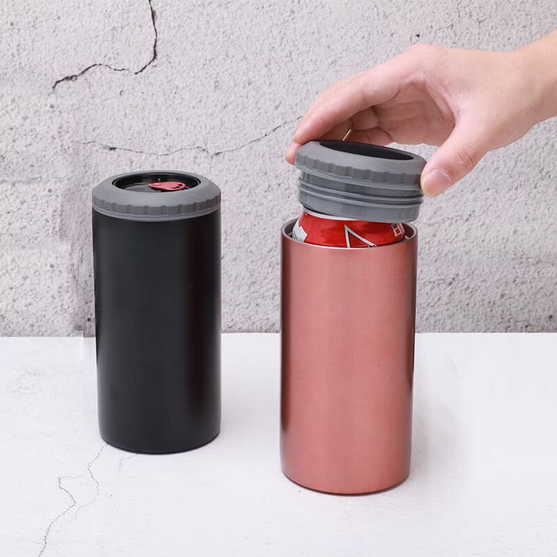 portable beverage cooler with canned drinks model show