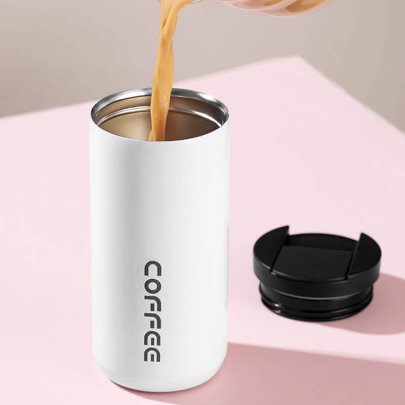 13oz or 18oz Straight Thermos Coffee Cup with coffee
