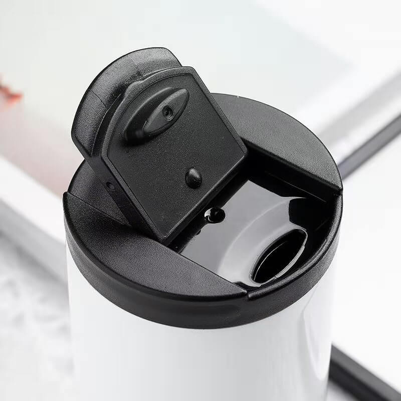 13oz or 18oz Straight Thermos Coffee Cup lid detail