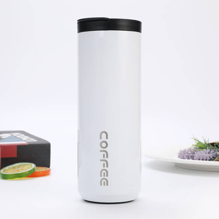 white 13oz or 18oz Straight Thermos Coffee Cup