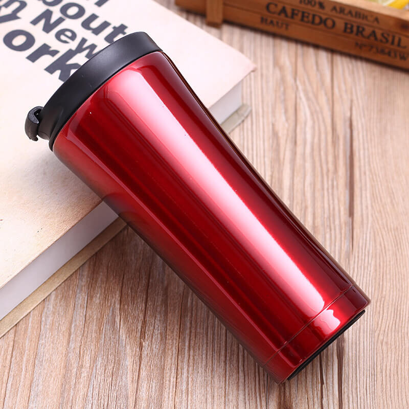 16oz red insulated travel coffee mugs side show